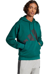 adidas sudadera hombre ESSENTIALS BIG LOGO VERDE vista detalle