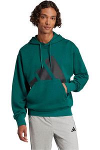 adidas sudadera hombre ESSENTIALS BIG LOGO VERDE vista frontal