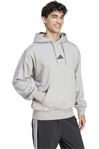 adidas sudadera hombre ESSENTIALS FEELCOZY GRIS vista detalle
