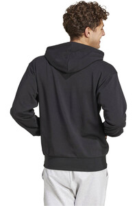 adidas sudadera hombre ESSENTIALS FEELCOZY NEGRO vista trasera