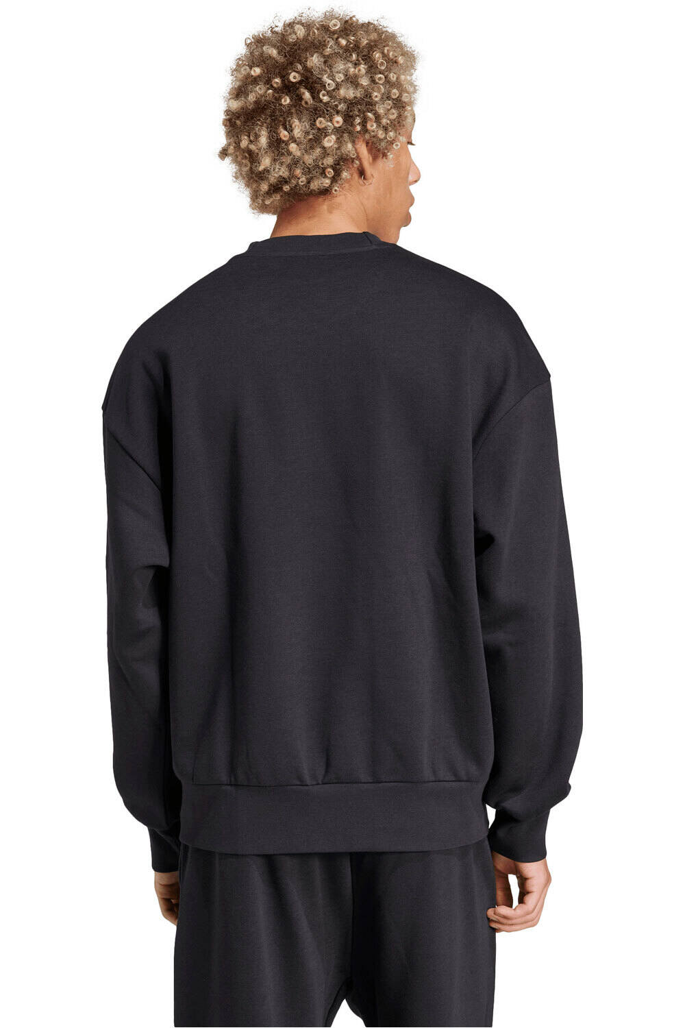 adidas sudadera hombre ESSENTIALS NEGRO vista trasera