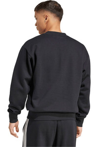 adidas sudadera hombre ESSENTIALS NEGRO vista trasera