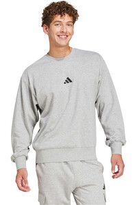 adidas sudadera hombre FEELCOZY GRIS vista detalle