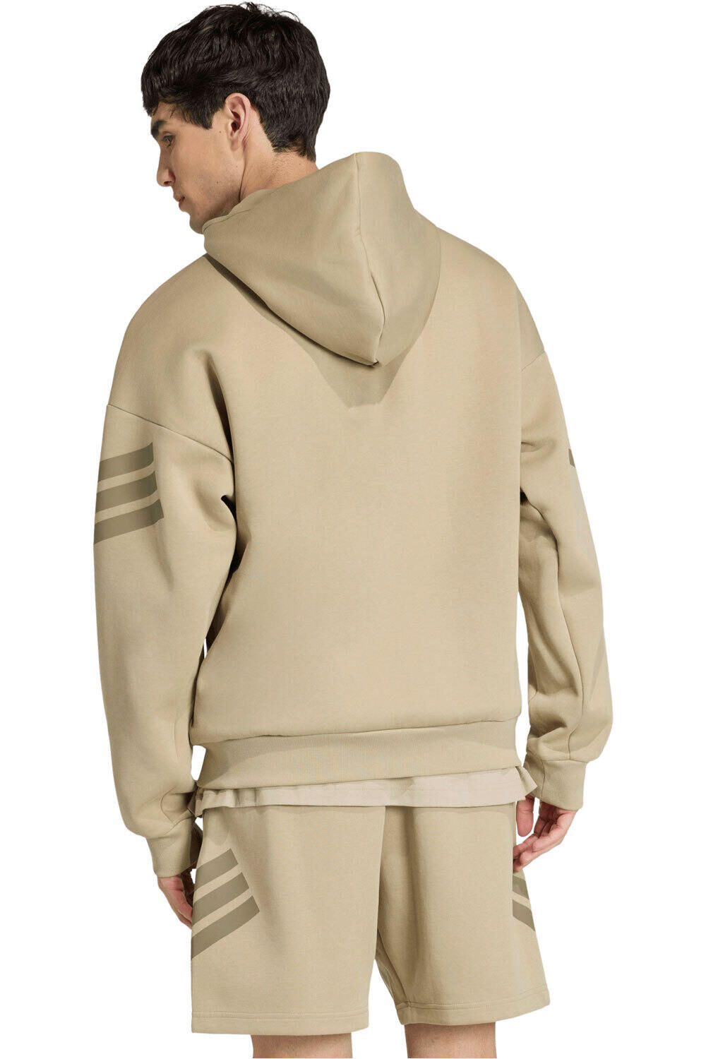 adidas sudadera hombre FUTURE ICONS 3 STRIPES VERDE vista trasera