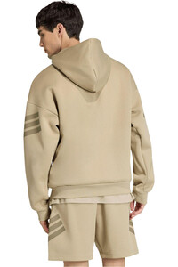 adidas sudadera hombre FUTURE ICONS 3 STRIPES VERDE vista trasera