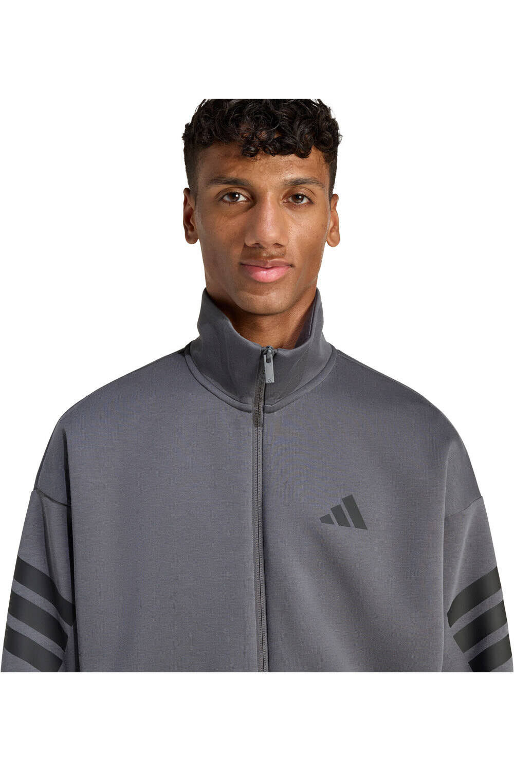 adidas sudadera hombre FUTURE ICONS 3 STRIPES WOVEN GRIS 03