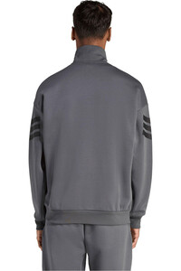 adidas sudadera hombre FUTURE ICONS 3 STRIPES WOVEN GRIS vista trasera