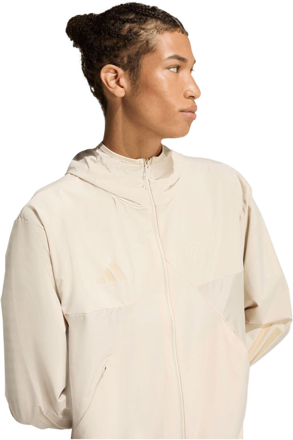 adidas sudadera hombre HOUSE OF TIRO MARRON vista detalle