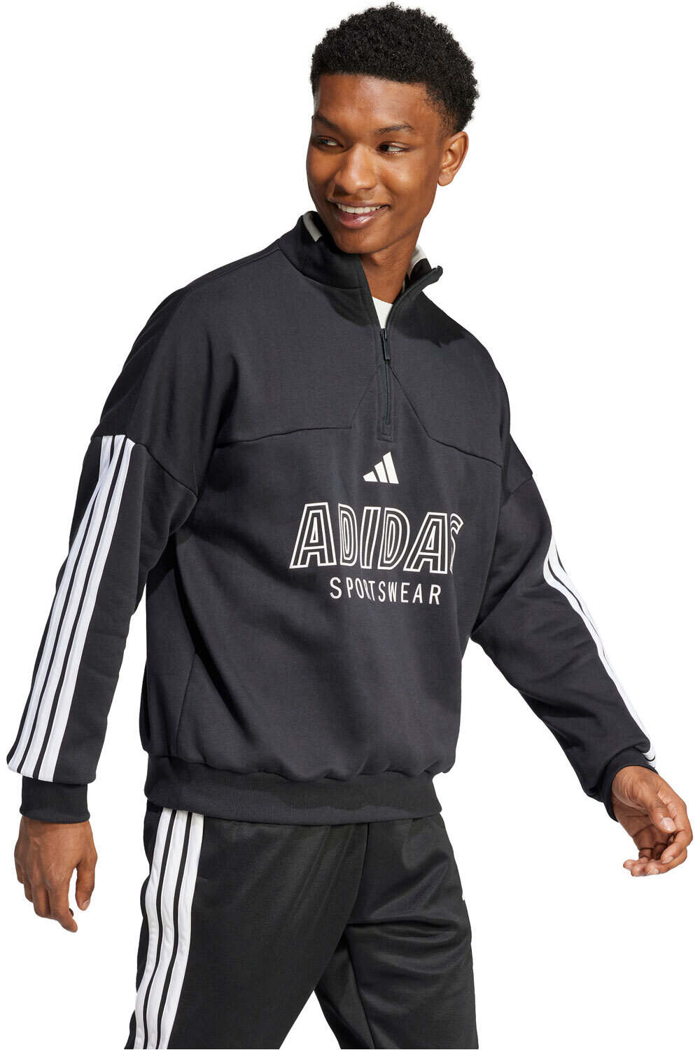 adidas sudadera hombre HOUSE OF TIRO NEGRO vista detalle