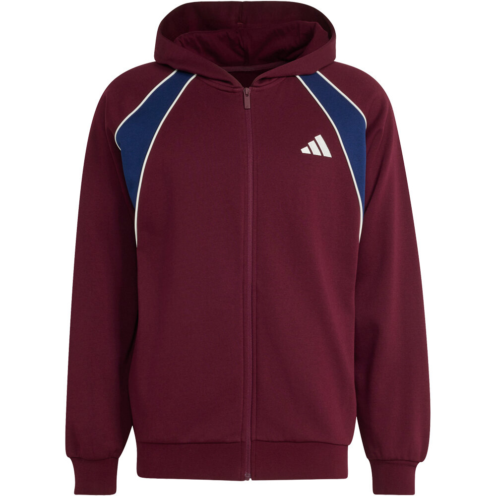adidas sudadera hombre M CB FZ FL ROJO vista frontal
