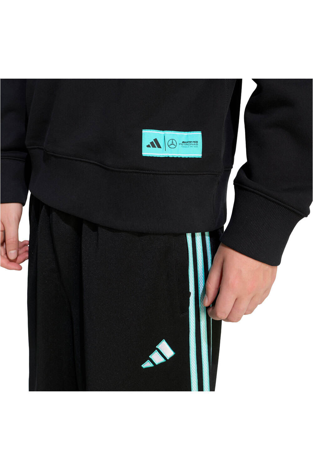 adidas sudadera hombre MERCEDES - AMG PETRONAS FORMULA ONE TEAM LAS VEGAS NEGRO vista detalle