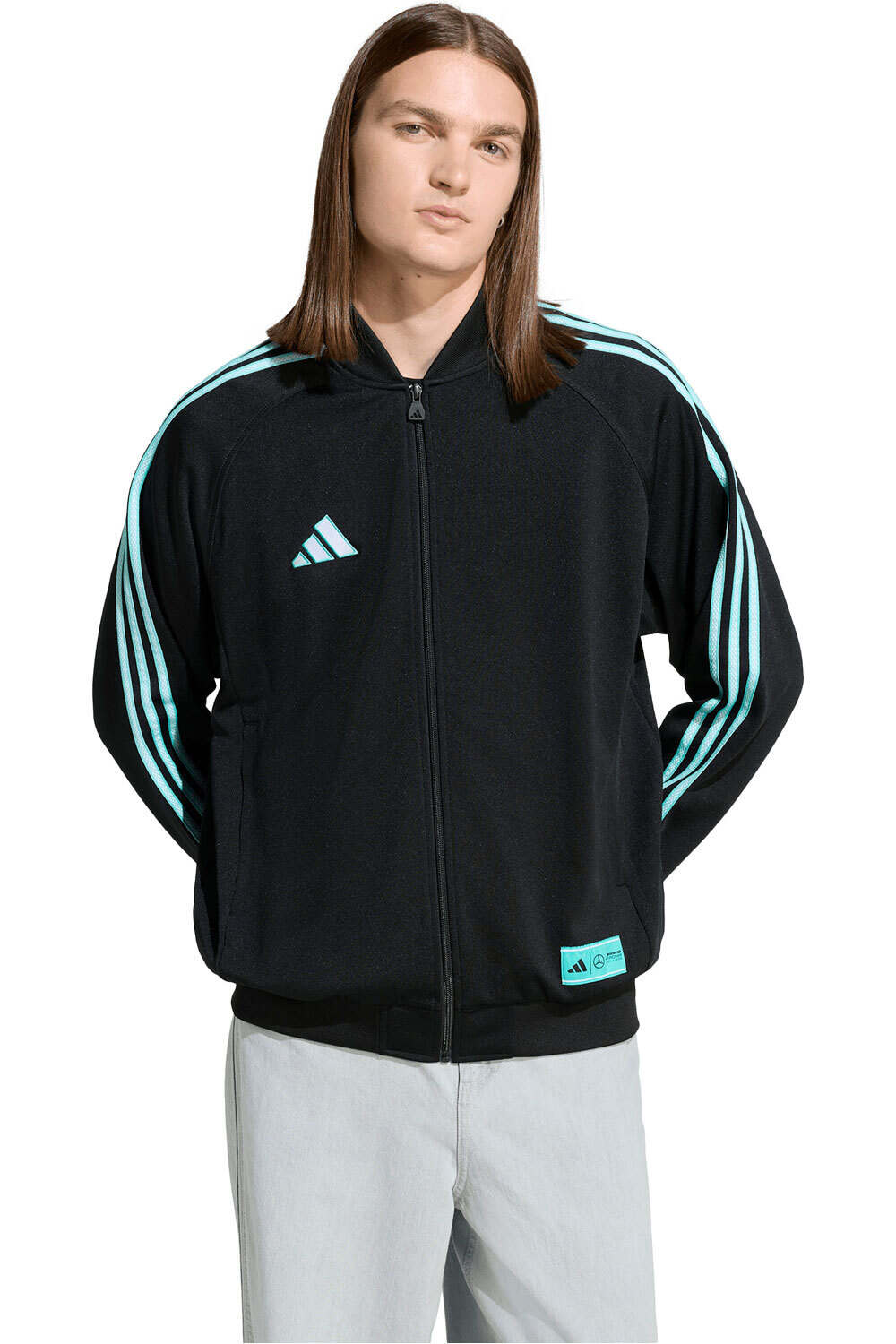 adidas sudadera hombre MERCEDES - AMG PETRONAS FORMULA ONE TEAM LAS VEGAS NEGRO vista frontal