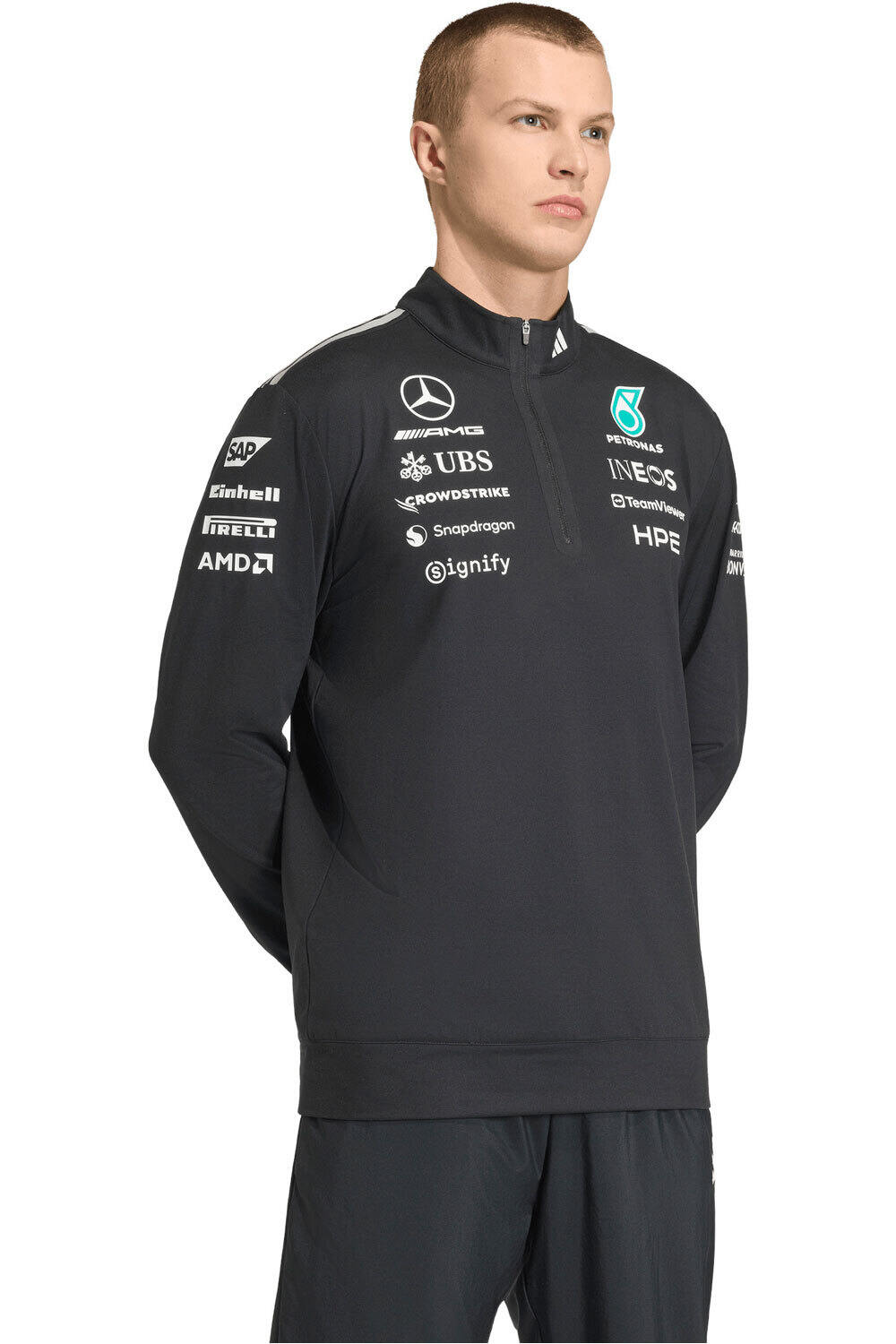 adidas sudadera hombre MERCEDES-AMG PETRONAS F1 ENGINEERS NEGRO vista detalle