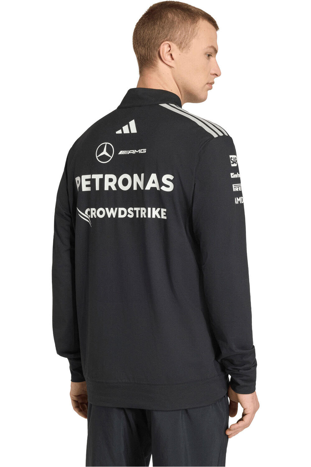 adidas sudadera hombre MERCEDES-AMG PETRONAS F1 ENGINEERS NEGRO vista trasera