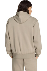 adidas sudadera hombre Sudadera capucha Essentials Feelcozy GRIS vista trasera