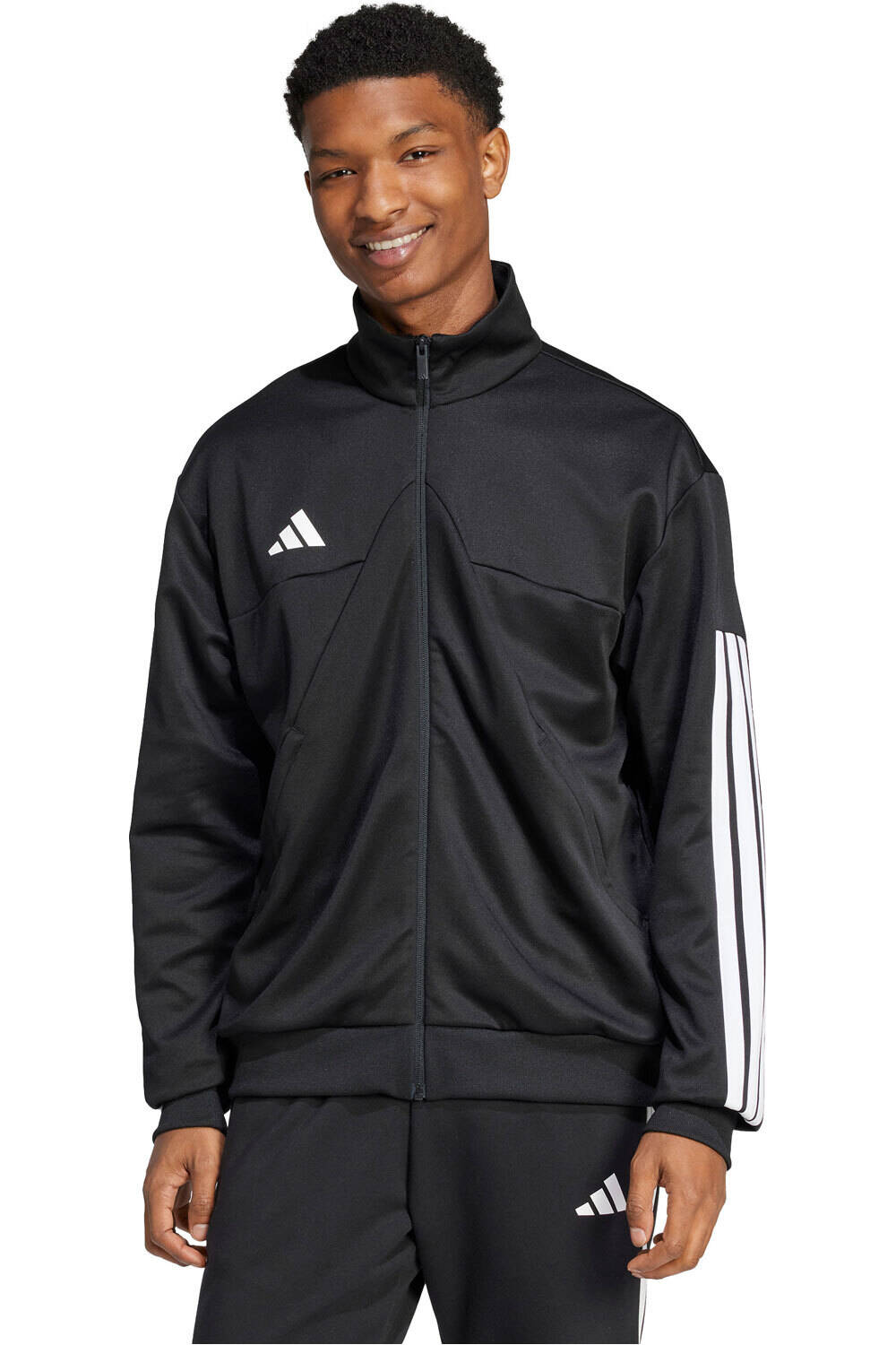 adidas sudadera hombre TIRO 3 STRIPES NEGRO vista frontal