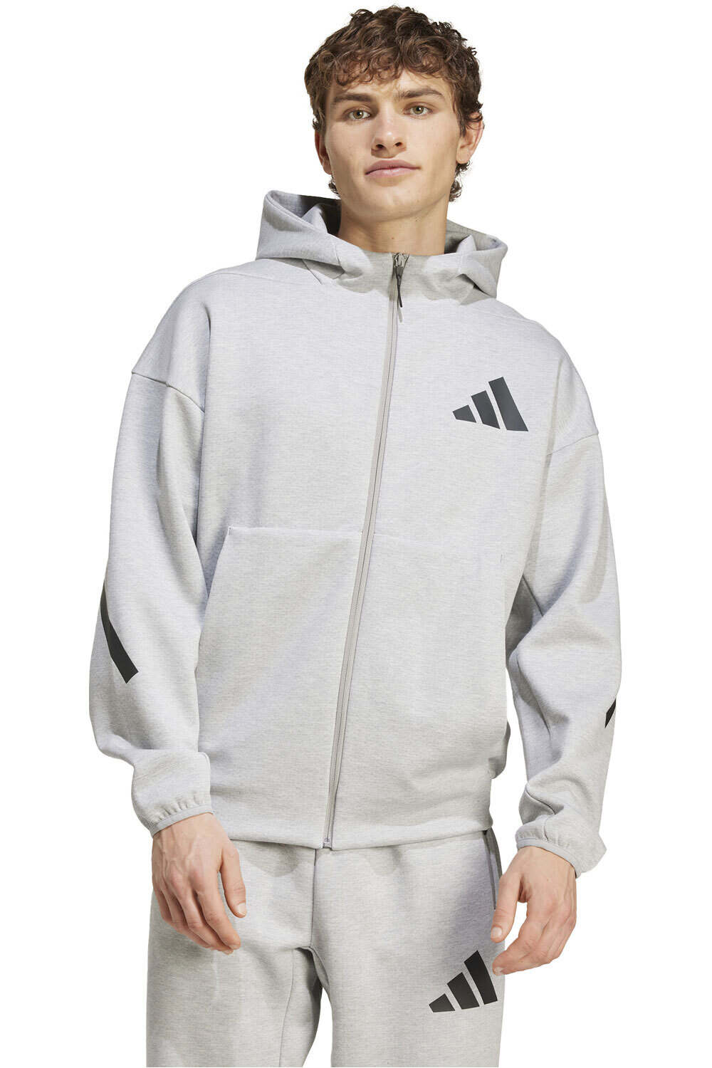 adidas sudadera hombre Z.N.E. GRIS vista frontal