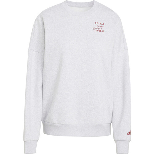 adidas sudadera mujer 3 STRIPES STUDIO  FL GRIS