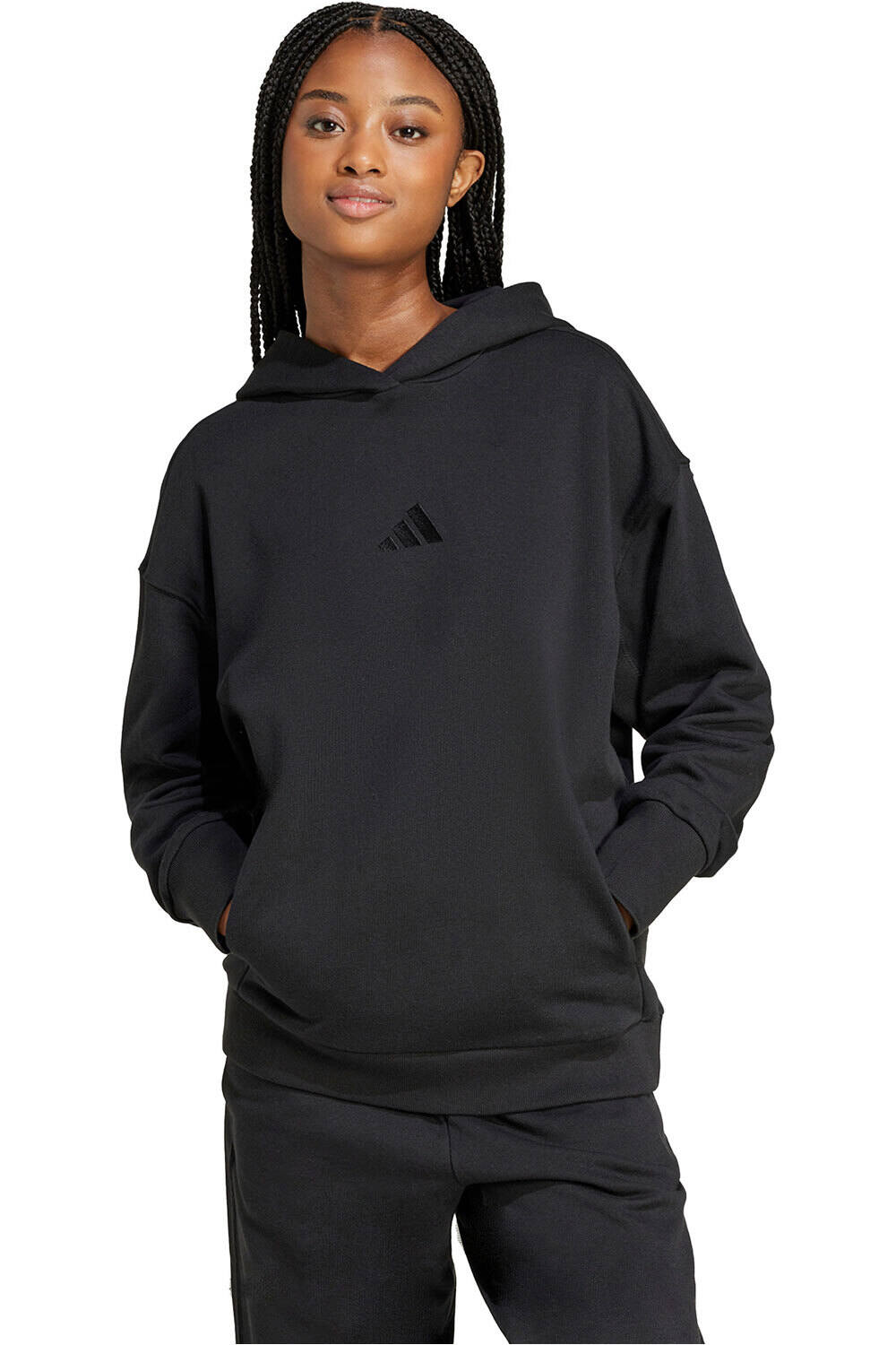 adidas sudadera mujer ALL SZN NEGRO vista frontal