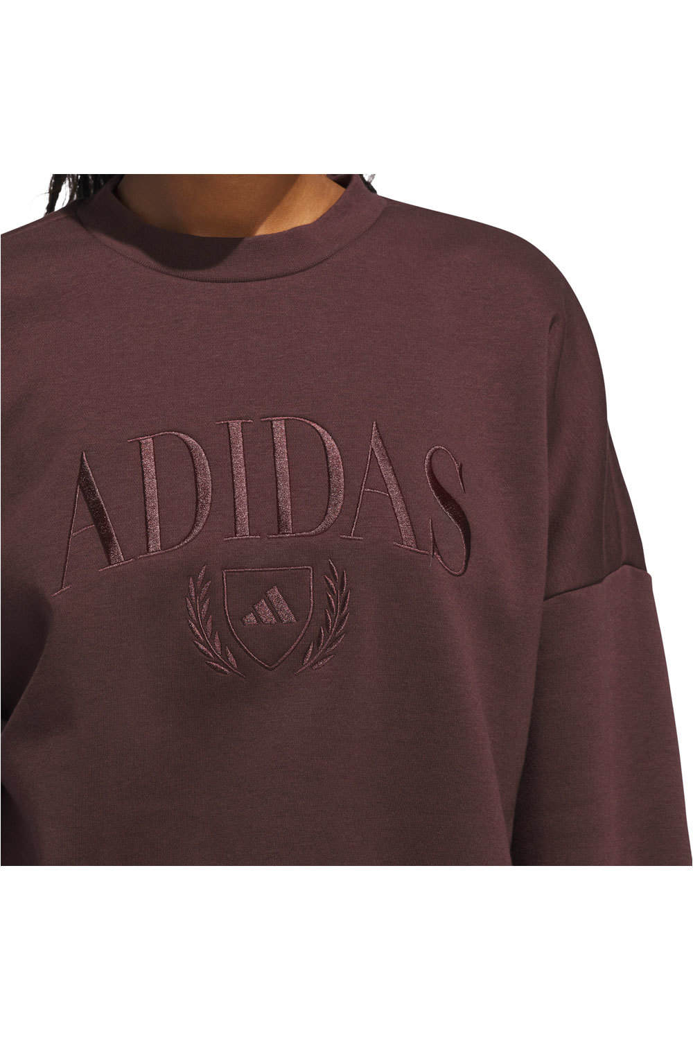 adidas sudadera mujer COZY HOLIDAY MARRON 03