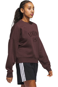 adidas sudadera mujer COZY HOLIDAY MARRON vista detalle