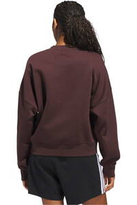 adidas sudadera mujer COZY HOLIDAY MARRON vista trasera