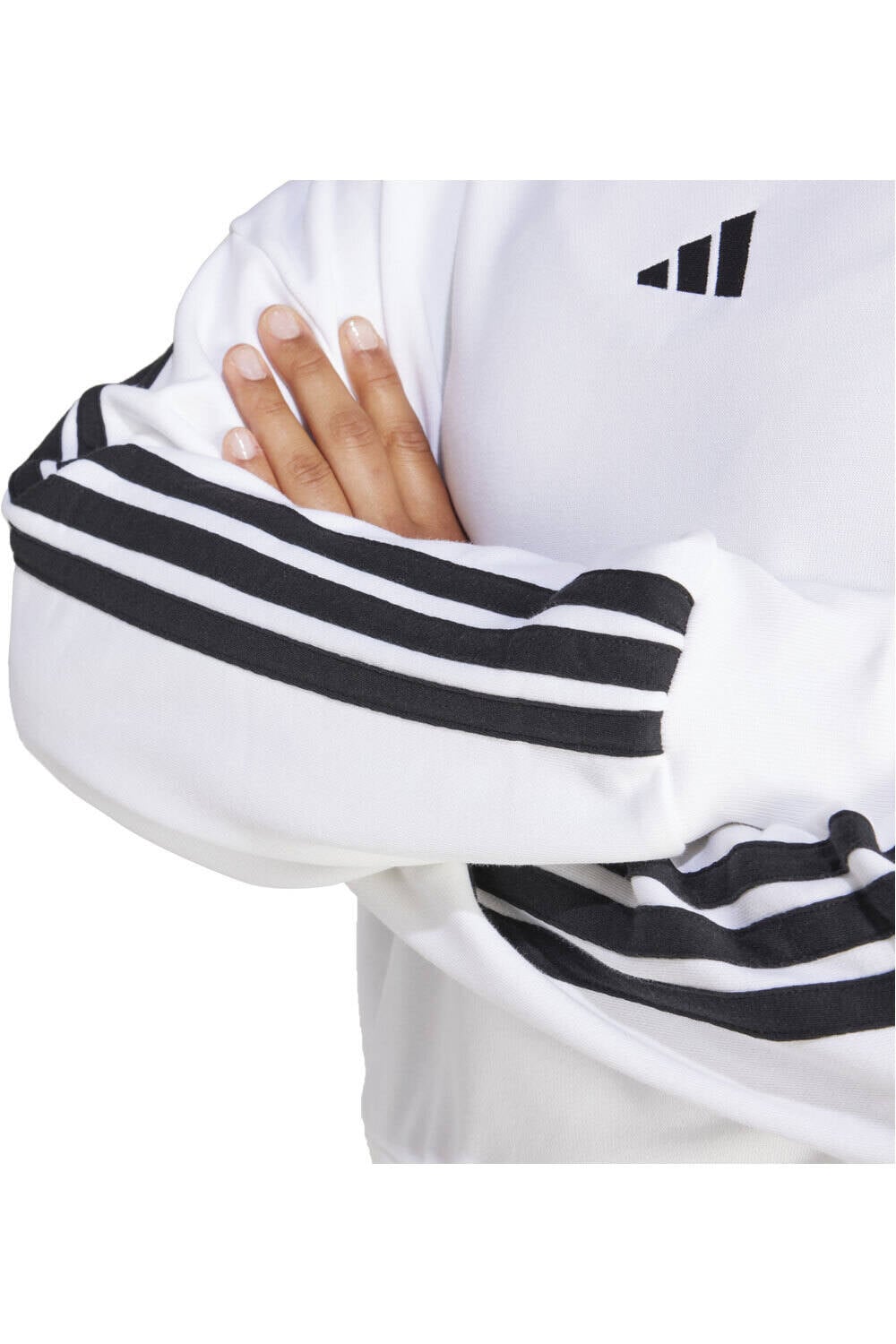 adidas sudadera mujer ESSENTIALS 3 STRIPES BLANCO 04
