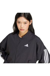 adidas sudadera mujer ESSENTIALS 3 STRIPES LIFESTYLE NEGRO 03