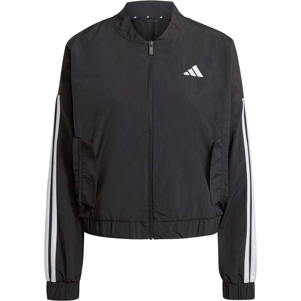 adidas sudadera mujer ESSENTIALS 3 STRIPES LIFESTYLE NEGRO 05