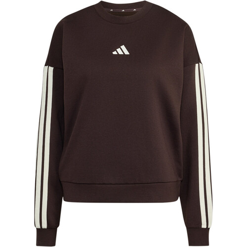 adidas sudadera mujer ESSENTIALS 3 STRIPES MARRON