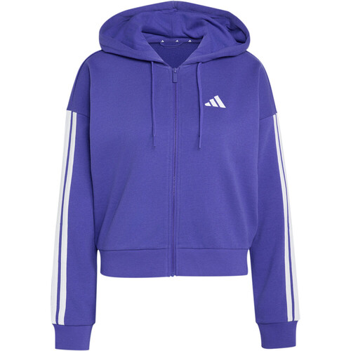 adidas sudadera mujer ESSENTIALS 3 STRIPES MORADO