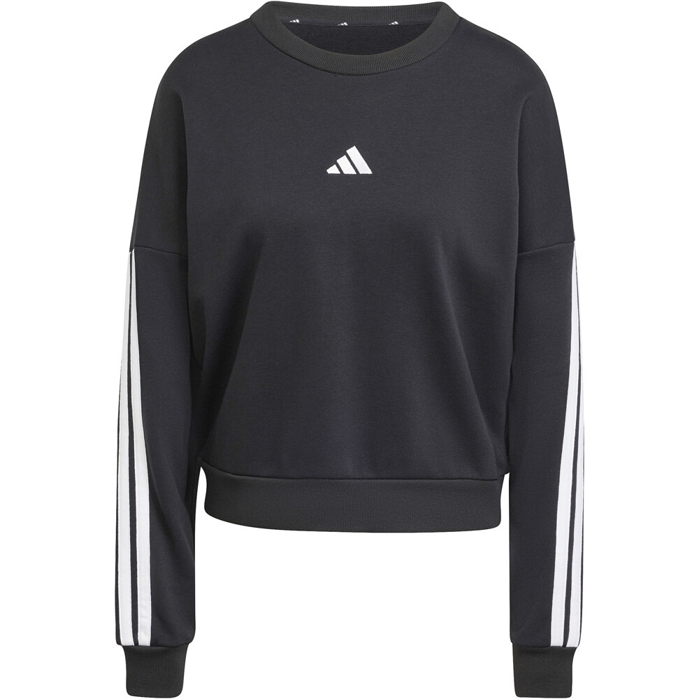 adidas sudadera mujer ESSENTIALS 3 STRIPES NEGRO 05