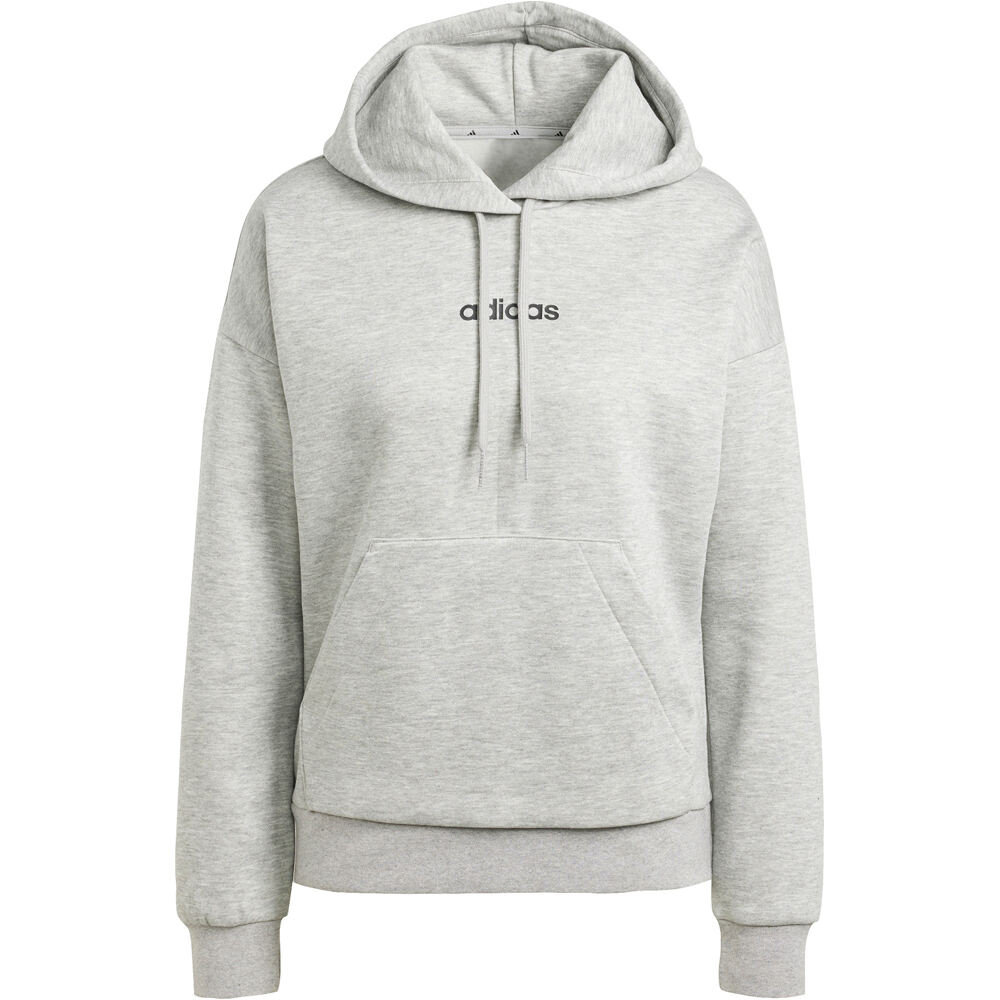 adidas sudadera mujer ESSENTIALS LINEAR FLEECE GRIS vista detalle