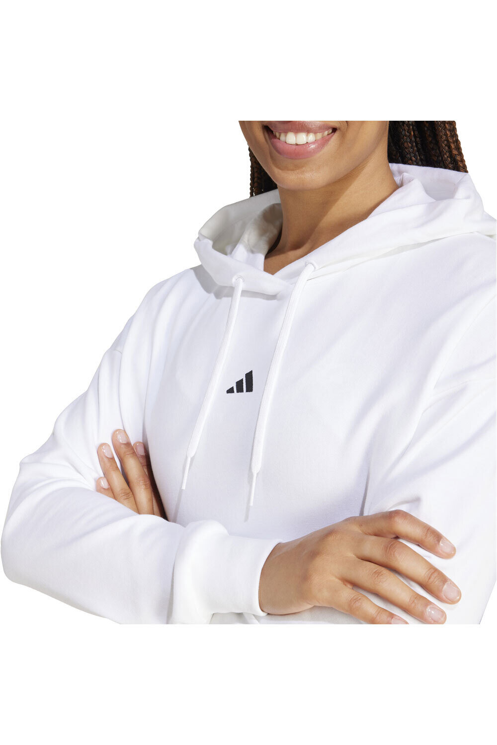 adidas sudadera mujer ESSENTIALS SMALL LOGO BLANCO 03