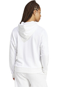 adidas sudadera mujer ESSENTIALS SMALL LOGO BLANCO vista trasera