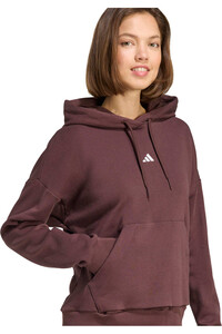 adidas sudadera mujer ESSENTIALS SMALL LOGO MARRON 03