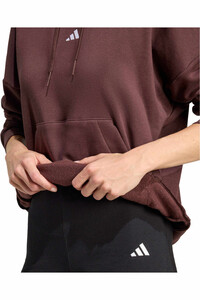 adidas sudadera mujer ESSENTIALS SMALL LOGO MARRON 04