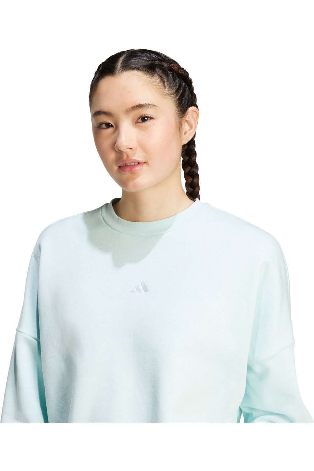 adidas sudadera mujer ESSENTIALS SMALL LOGO VERDE 03