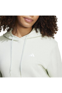 adidas sudadera mujer ESSENTIALS SMALL LOGO VERDE vista detalle