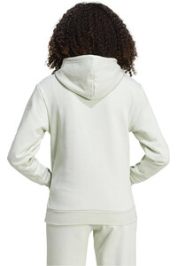 adidas sudadera mujer ESSENTIALS SMALL LOGO VERDE vista trasera