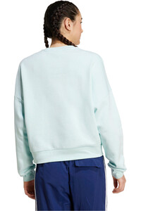 adidas sudadera mujer ESSENTIALS SMALL LOGO VERDE vista trasera