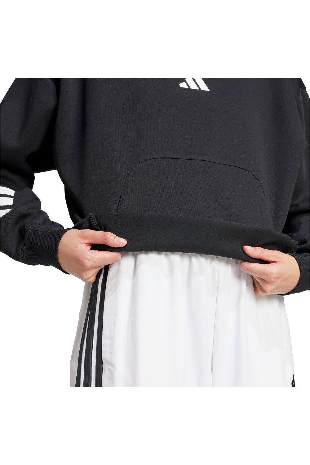 adidas sudadera mujer FUTURE ICONS 3 STRIPES NEGRO 04