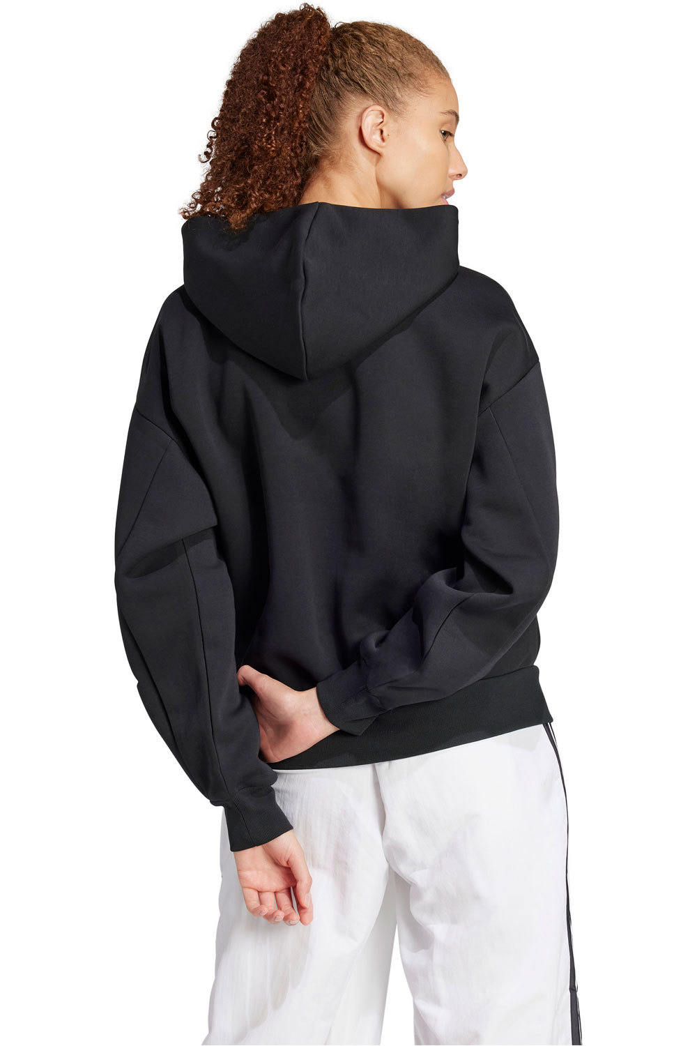 adidas sudadera mujer FUTURE ICONS 3 STRIPES NEGRO vista trasera