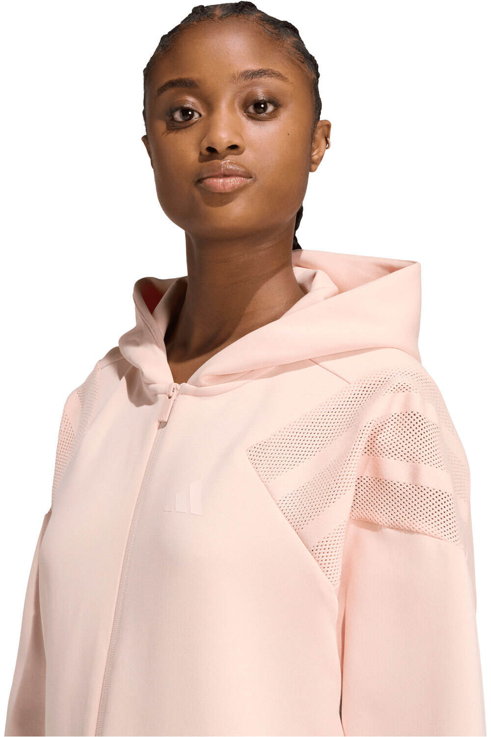 adidas sudadera mujer FUTURE ICONS 3 STRIPES ROSA vista detalle