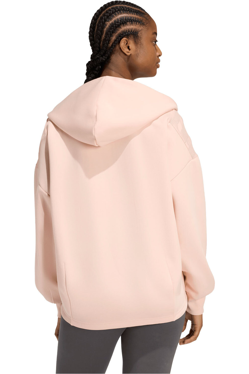 adidas sudadera mujer FUTURE ICONS 3 STRIPES ROSA vista trasera