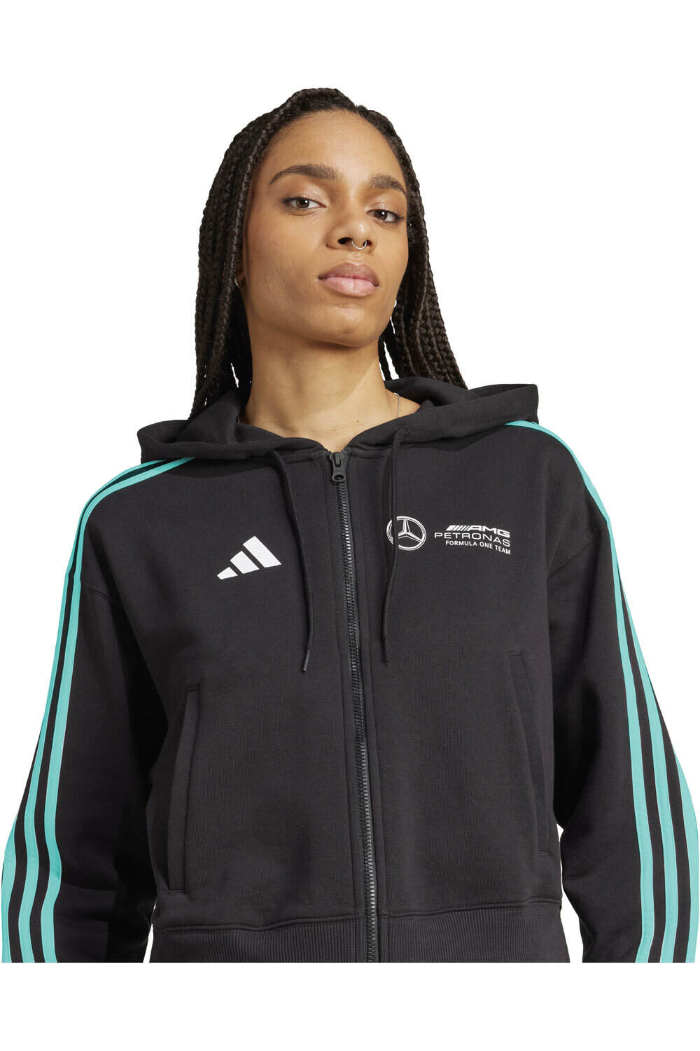 adidas sudadera mujer MERCEDES AMG PETRONAS F1 TEAM DNA NEGRO 03