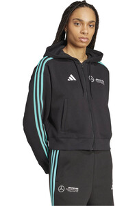 adidas sudadera mujer MERCEDES AMG PETRONAS F1 TEAM DNA NEGRO vista detalle