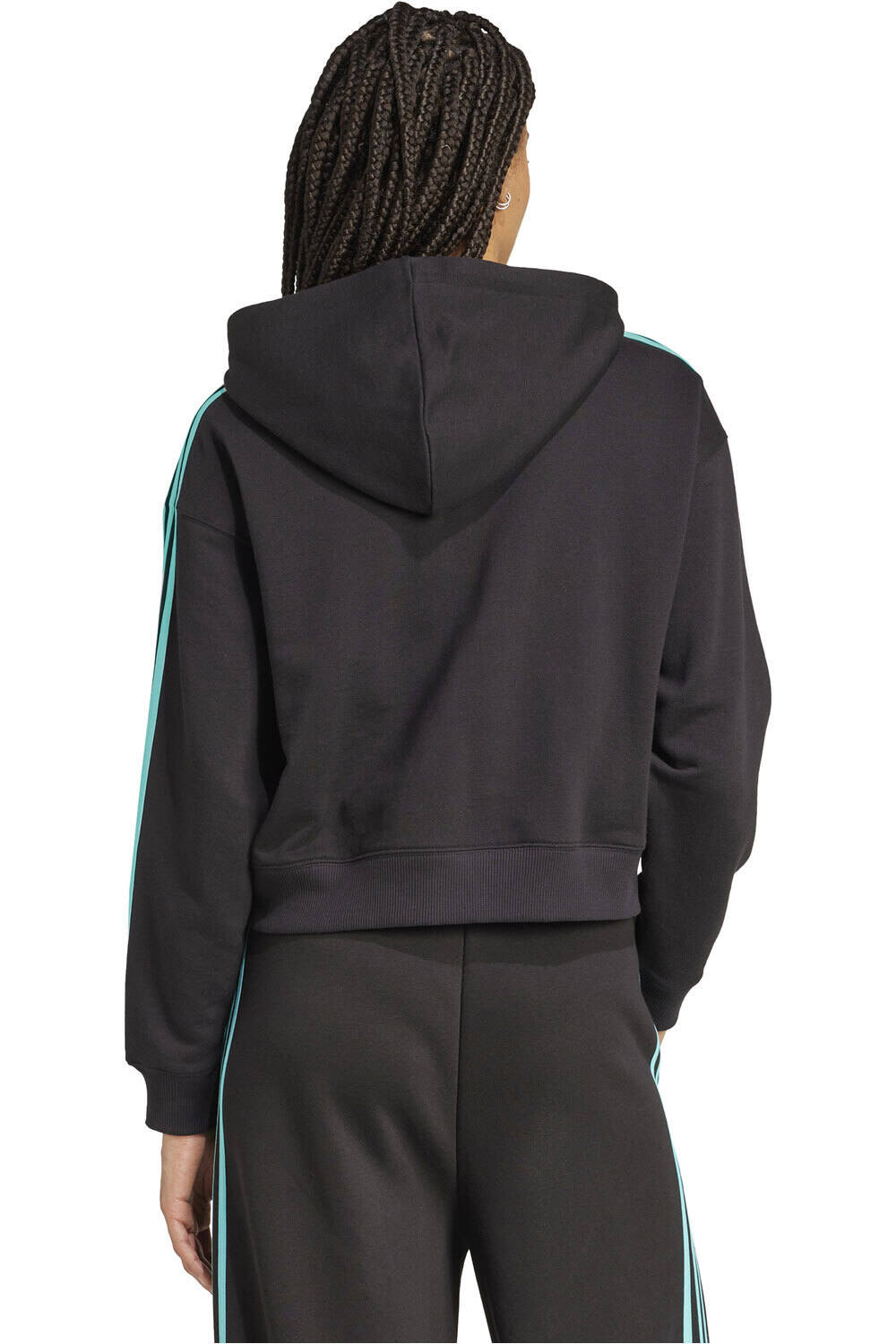 adidas sudadera mujer MERCEDES AMG PETRONAS F1 TEAM DNA NEGRO vista trasera