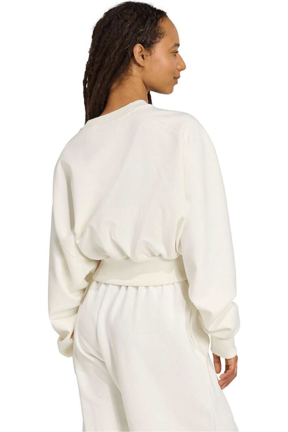 adidas sudadera mujer SOFT LUX BLANCO vista trasera