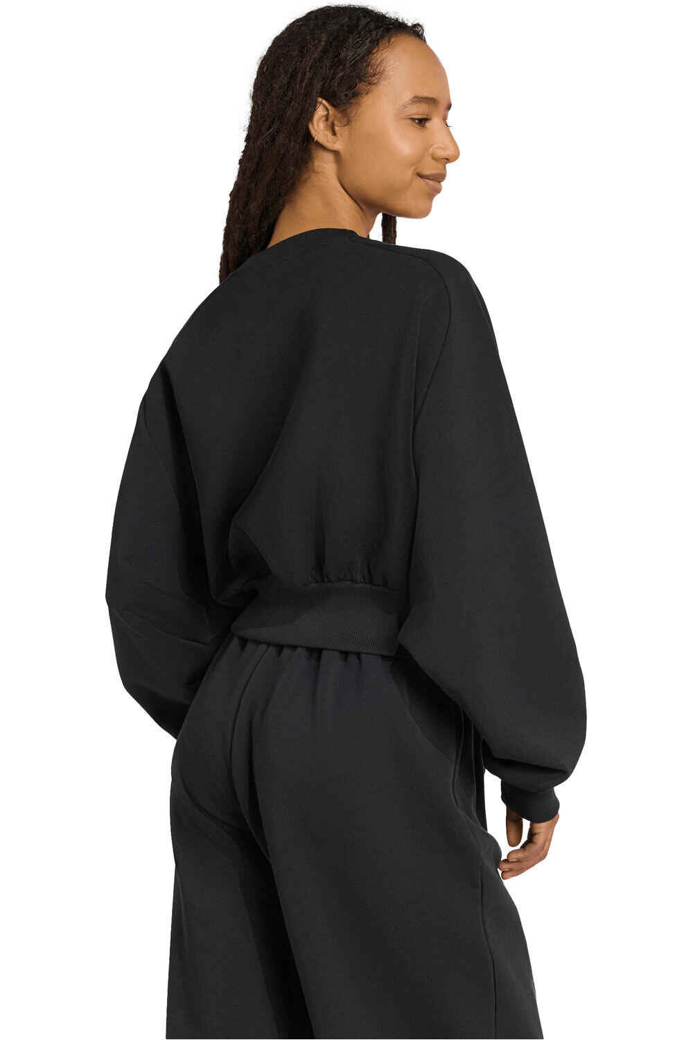 adidas sudadera mujer SOFT LUX NEGRO vista trasera